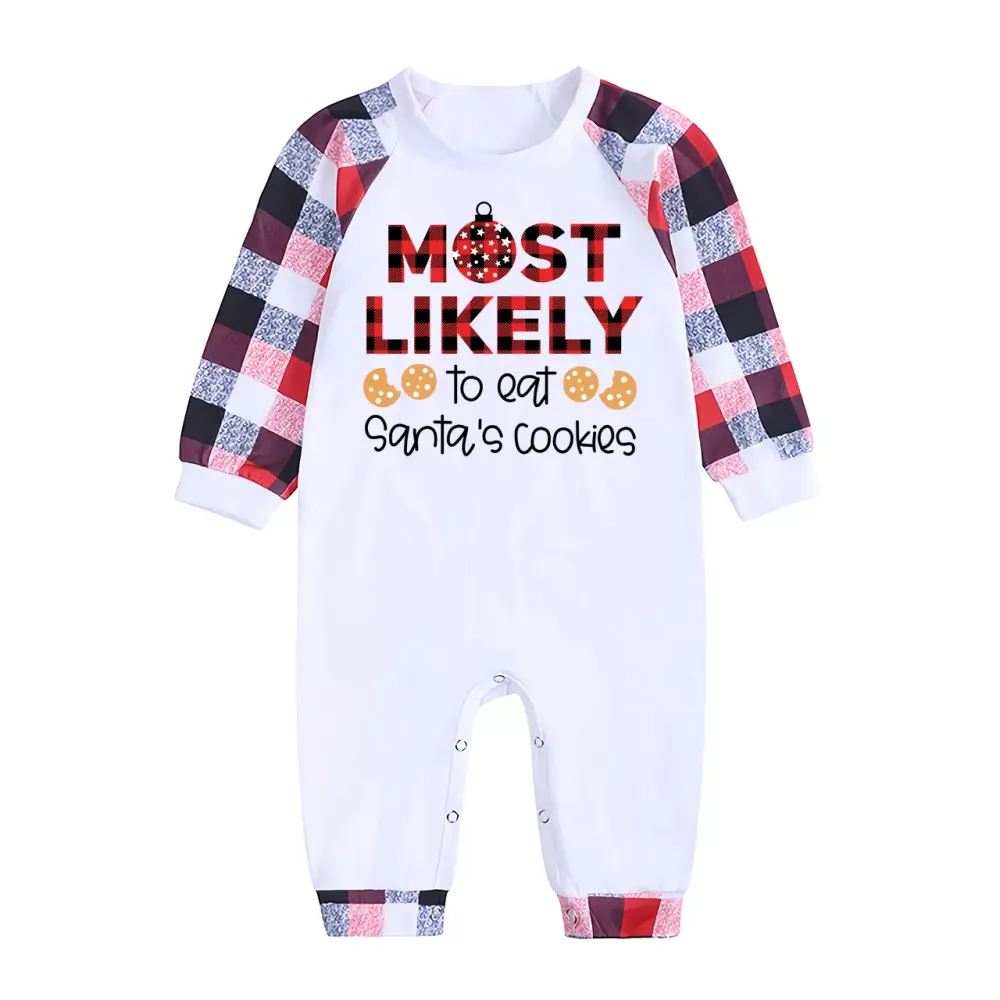 Most Likely Disco Ball Christmas Family Matching Pajamas（customizable）