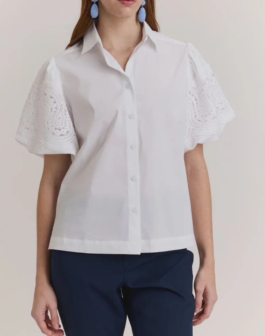Lace Detail Casual Shirt
