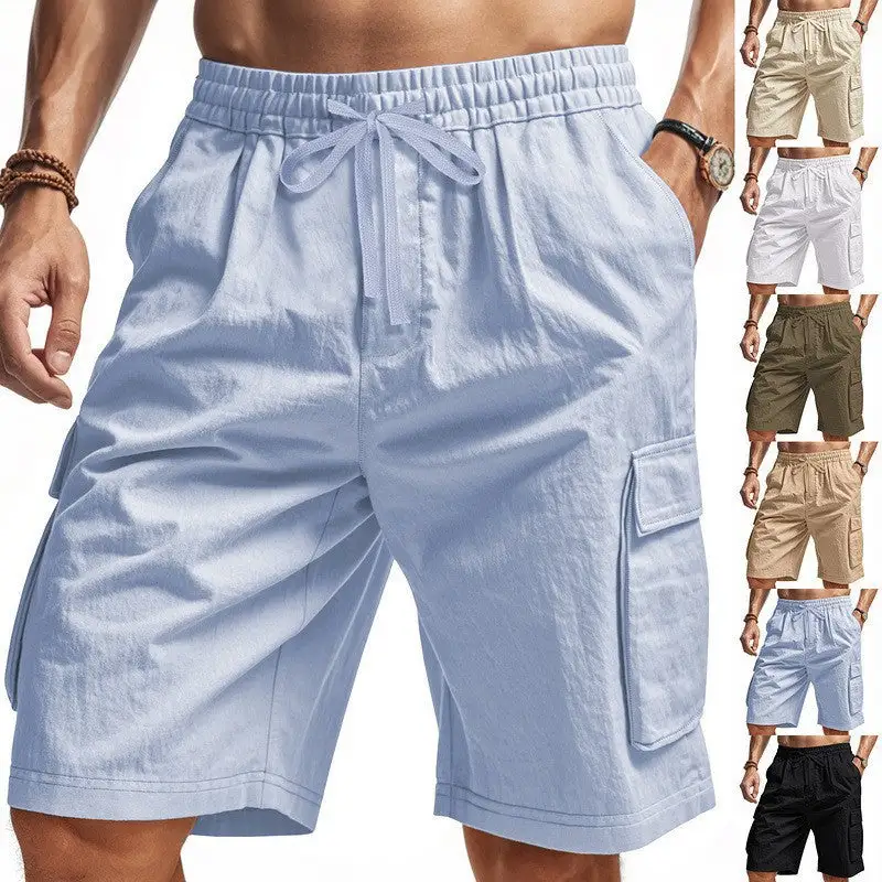Men's Comfortable Multi Pocket Cargo Shorts for Travel and Leisure