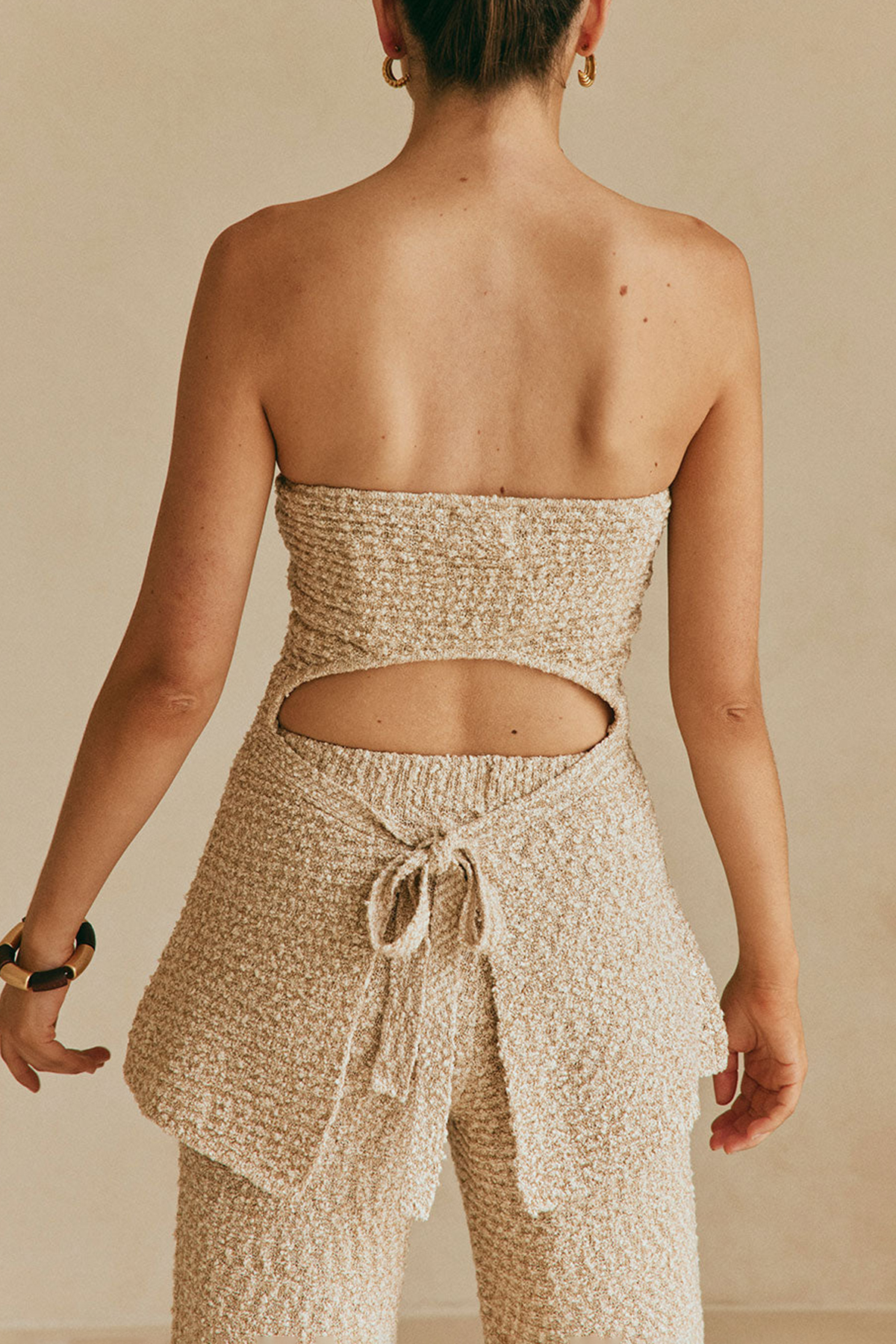 Strapless Ruched Knit Top