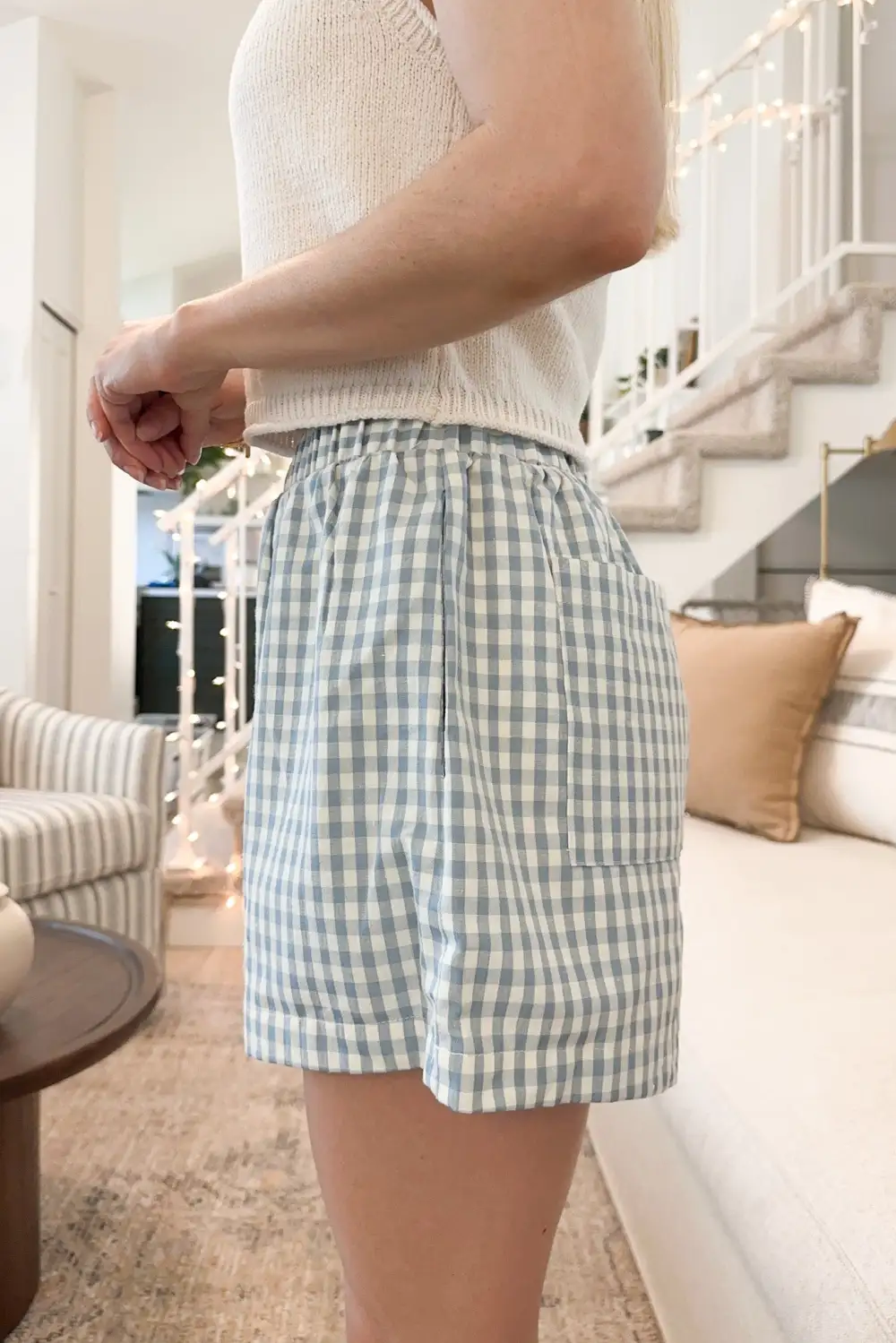 Laid Back Soft Gingham Shorts