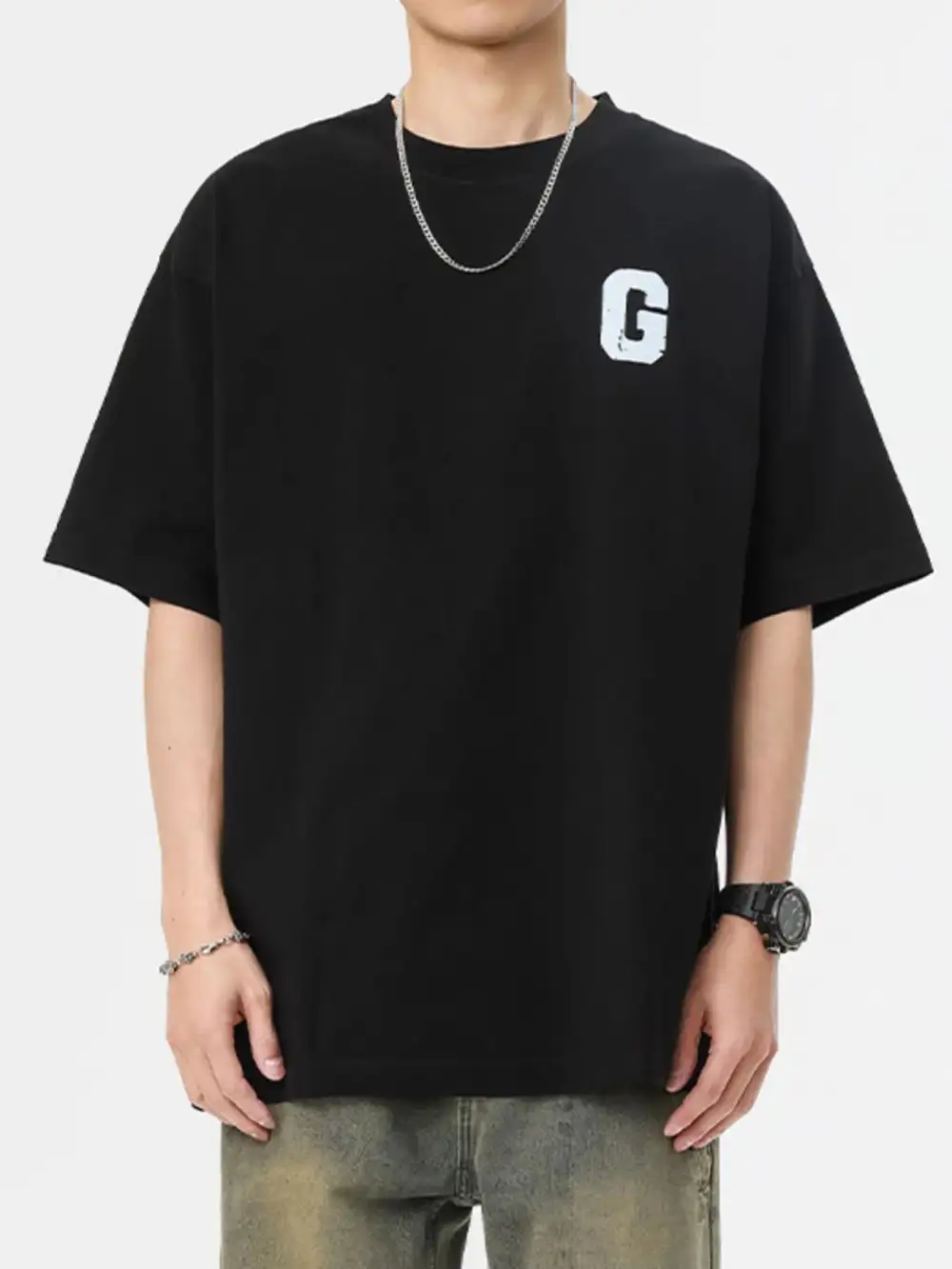 Round-Neck Half-Sleeve T-Shirt