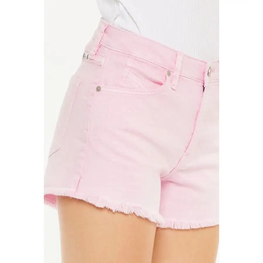 Raw Hem High Waist Denim Shorts