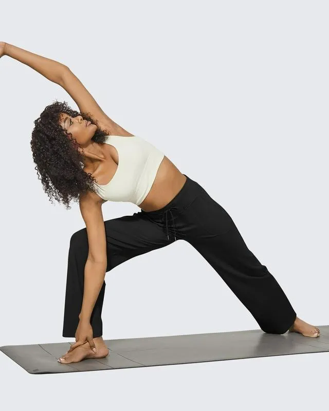 Wide Leg Pants for Women Yoga Pants High Waist Sweatpants with Pockets Stretch Lounge Pants Comfy Workout Athletic Wear Fitness Apparel Outdoorfun