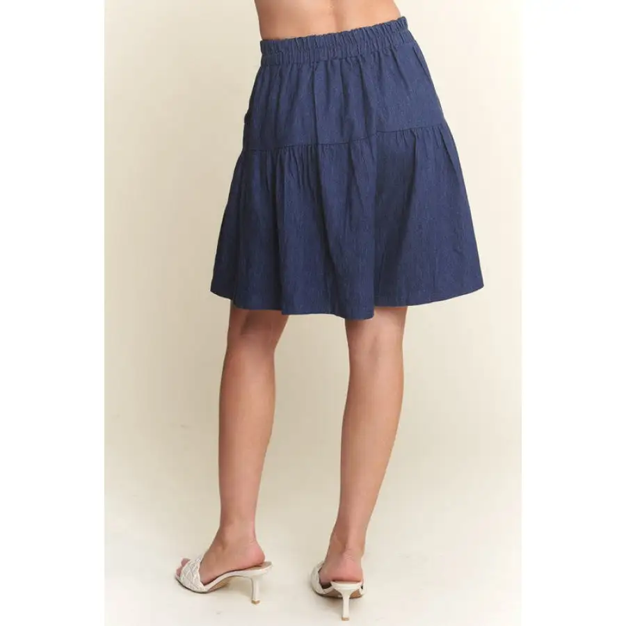 Wide Leg Denim Shorts