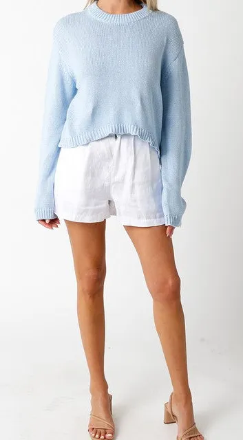 Textured Linen Relaxed Shorts