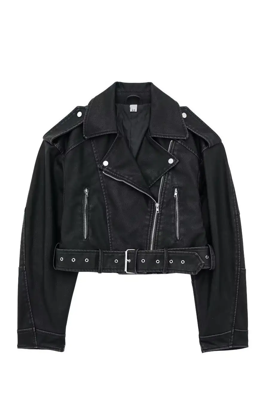 Cropped Leather Jacket