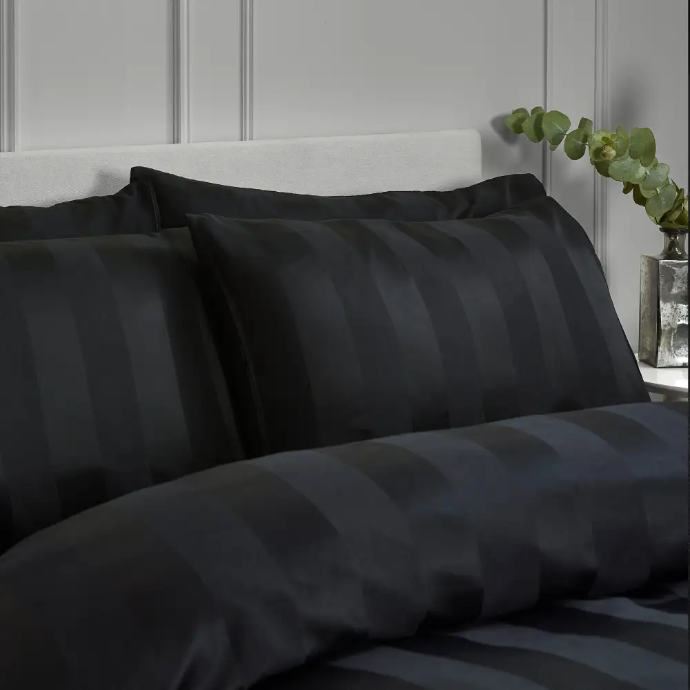 Stripe Satin Duvet Cover Set