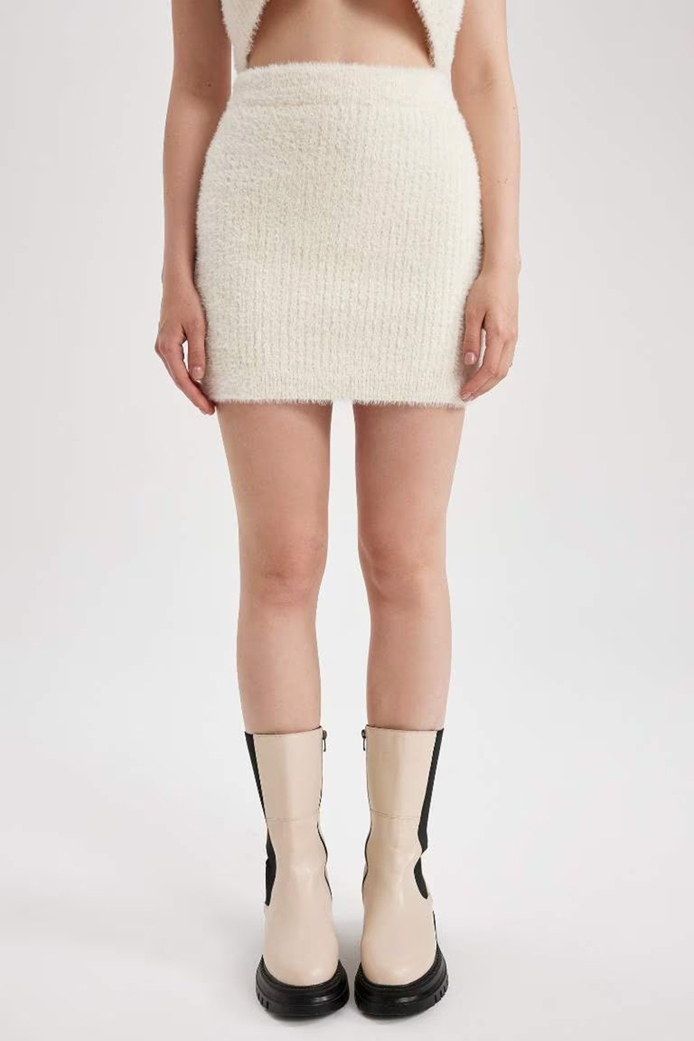 Fit Knitwear Mini Skirt
