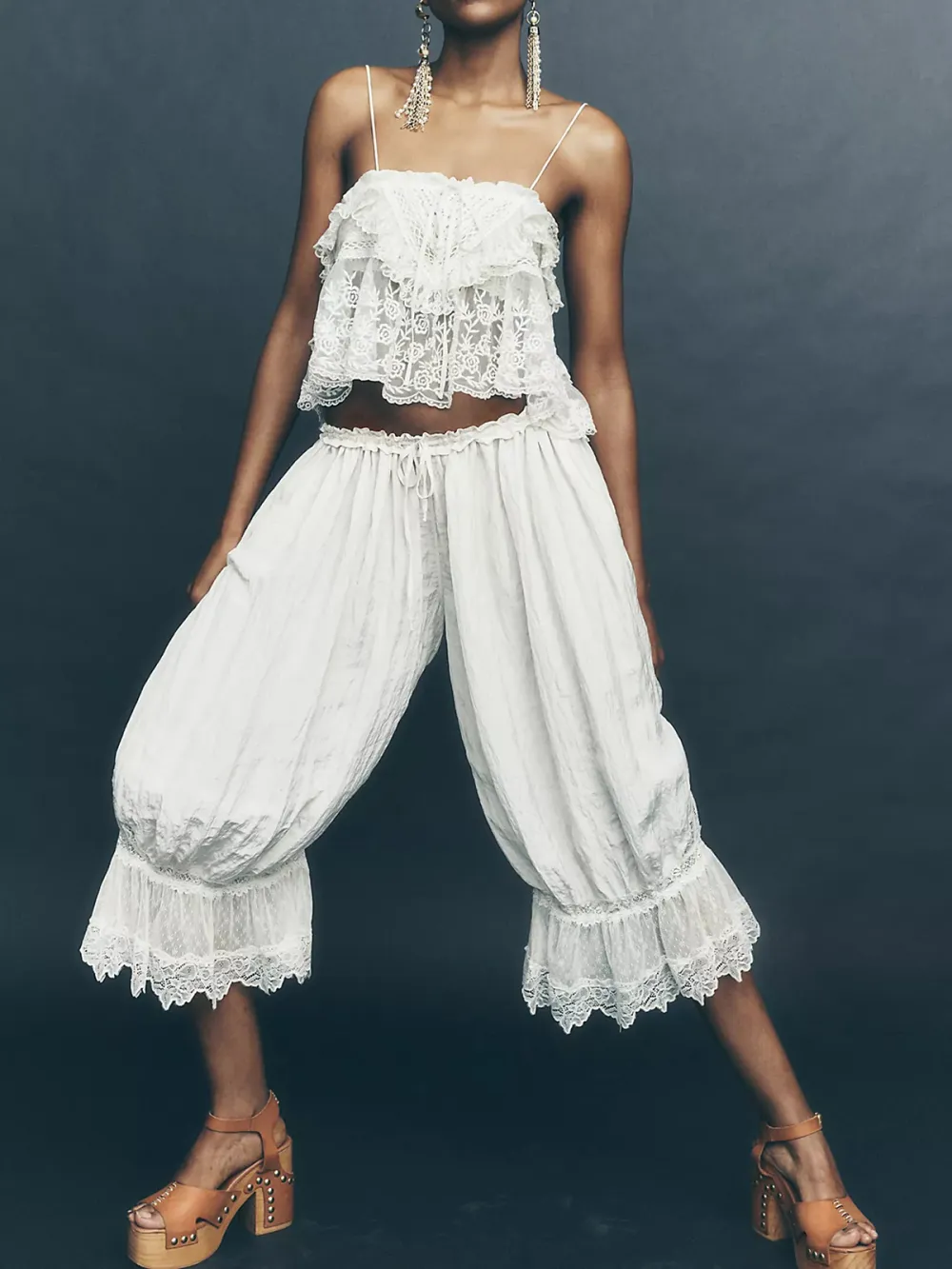 Casual Style Young Bloomer Pants Ivory