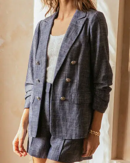 Three Quarter Sleeve Tailored Blazer