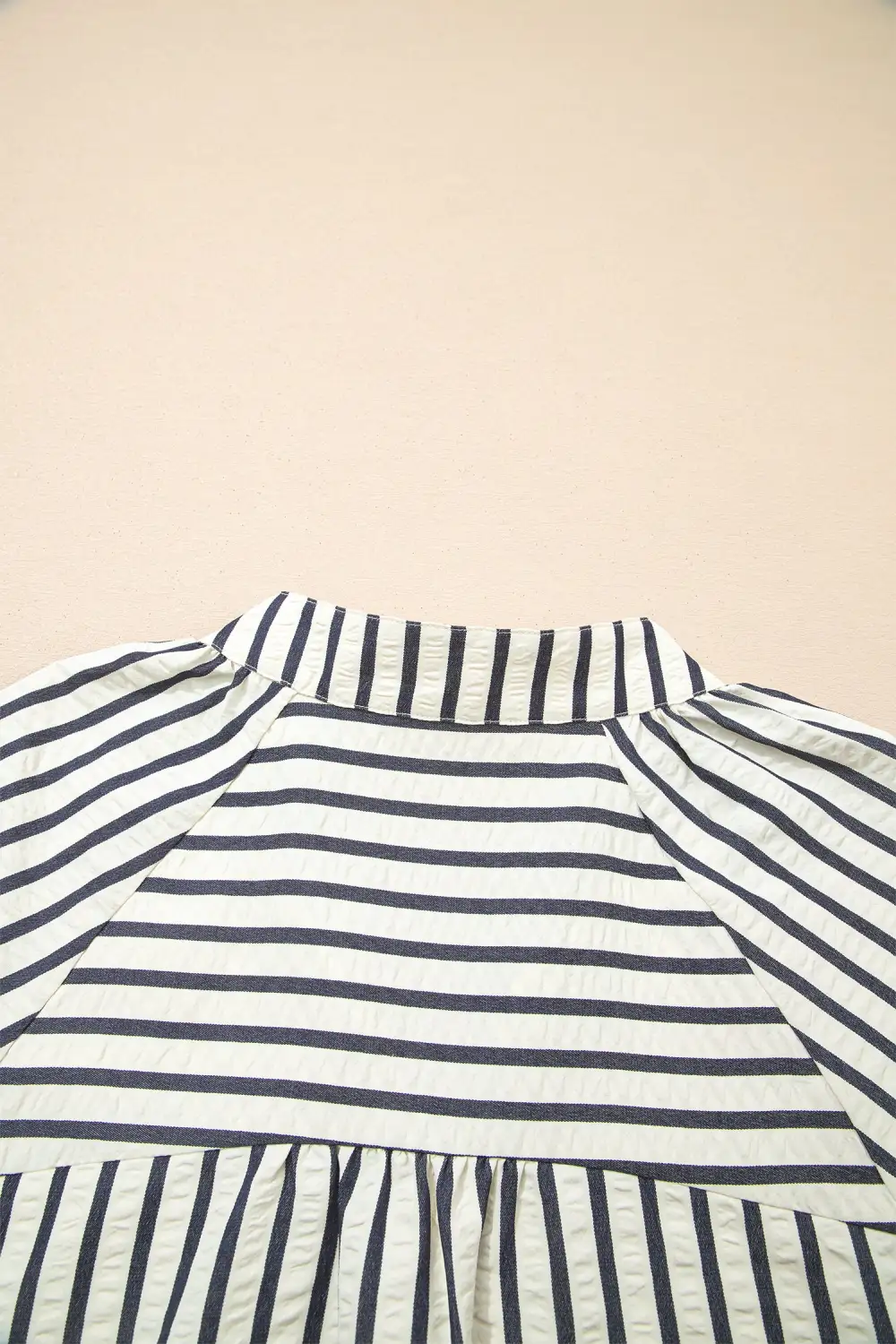 Striped Floral Embroidered Blouse