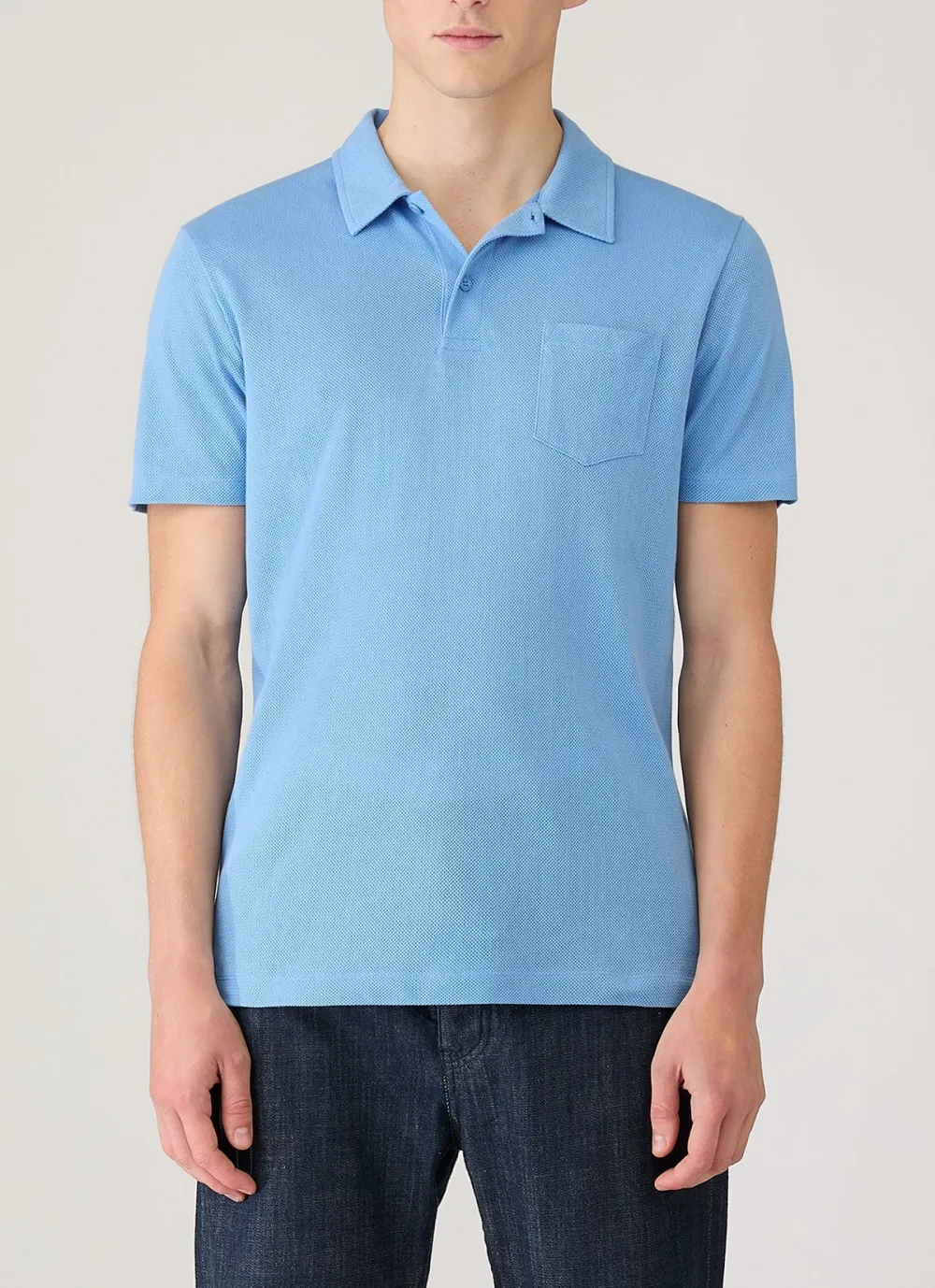 Clean Weekend Slim Fit Mesh Cotton Short Sleeve Polo Shirt