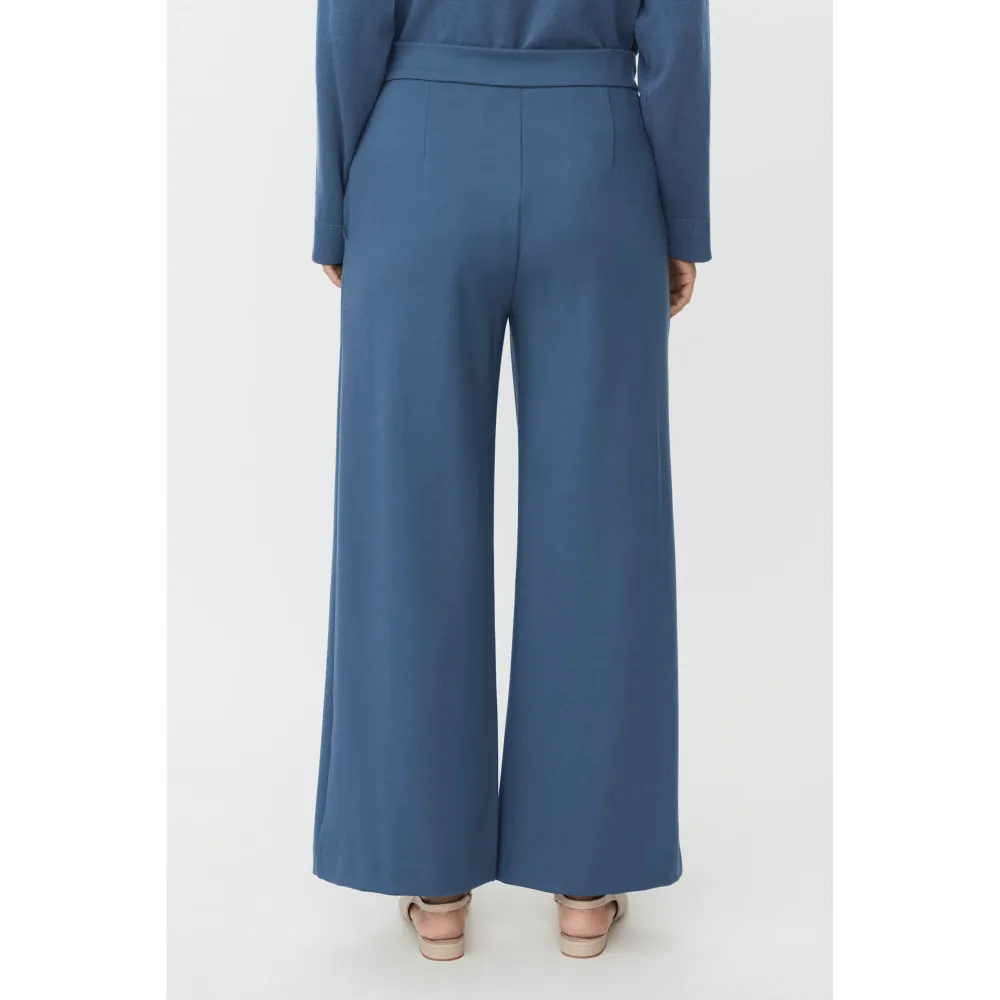 Wide-Leg Jersey Women's Trousers