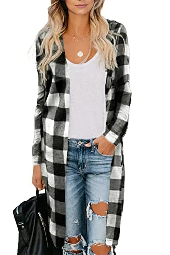Womens2022FashionCasualOpenFrontPrintedCardigansSweatersThinCoatsJacketsOuterwear