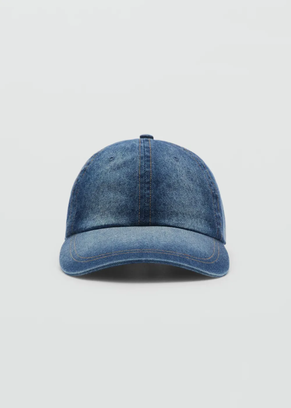 Casual Style Medium Blue Denim Cap