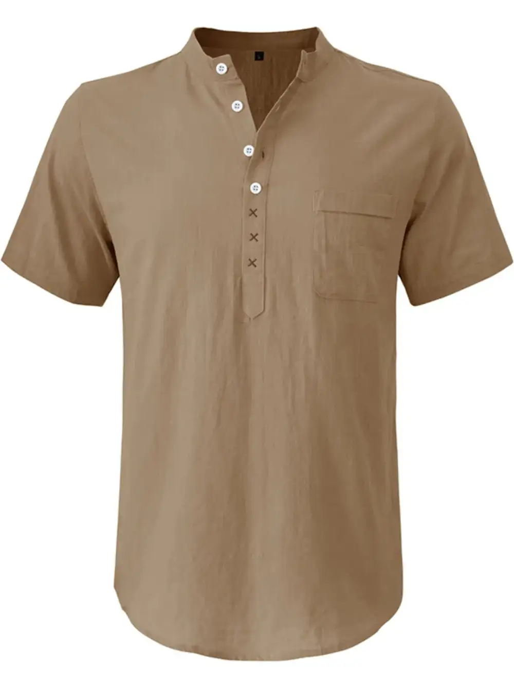 Classic Short-Sleeve Linen-Blend Polo Shirt
