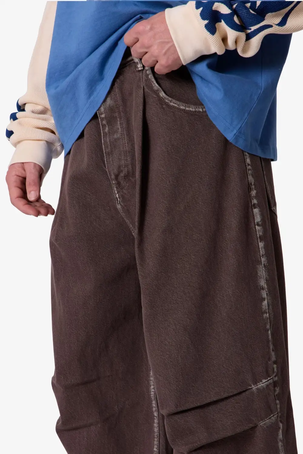 Everyday Raw Finish Pleated Jeans