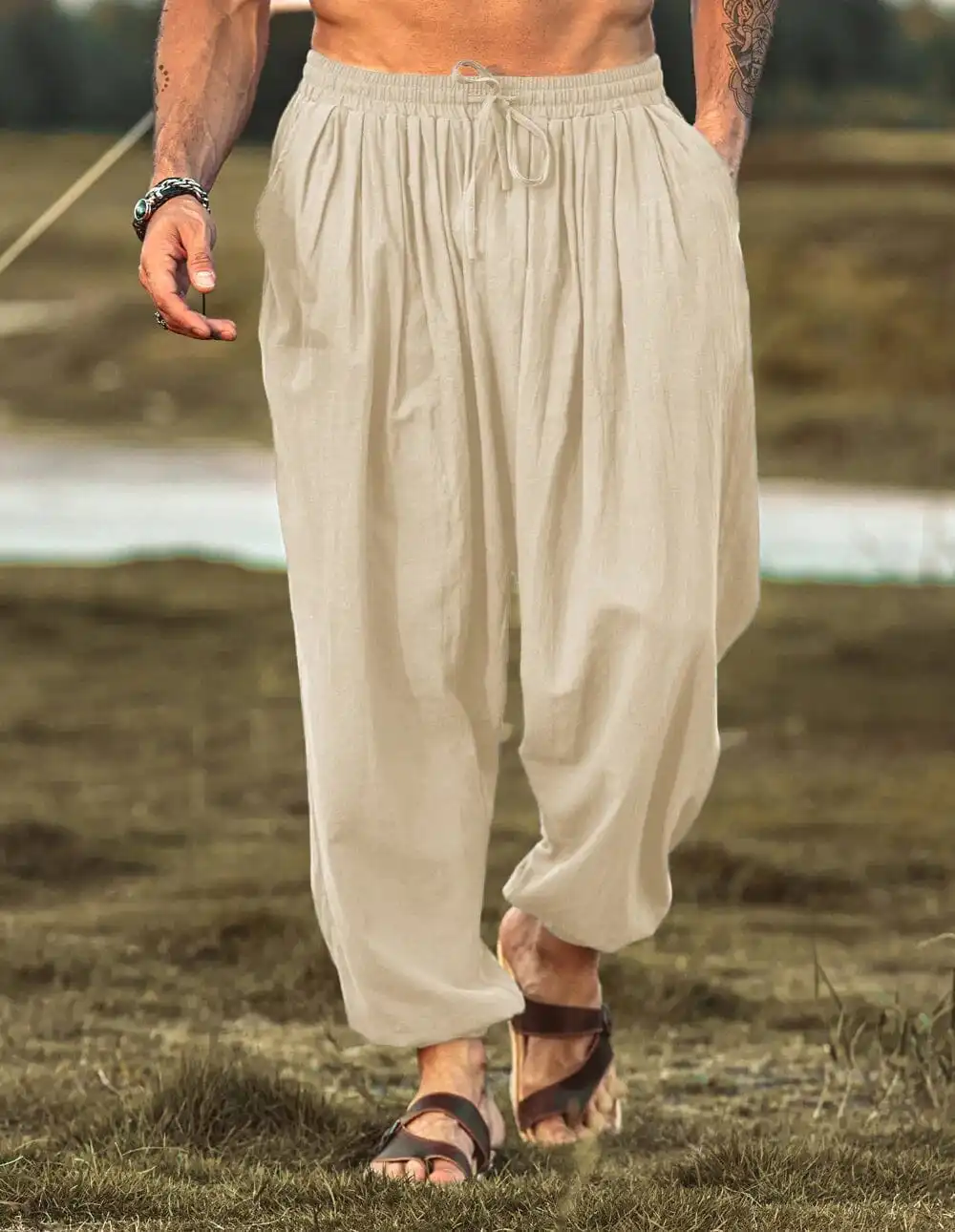 Loose Fit Linen Pants