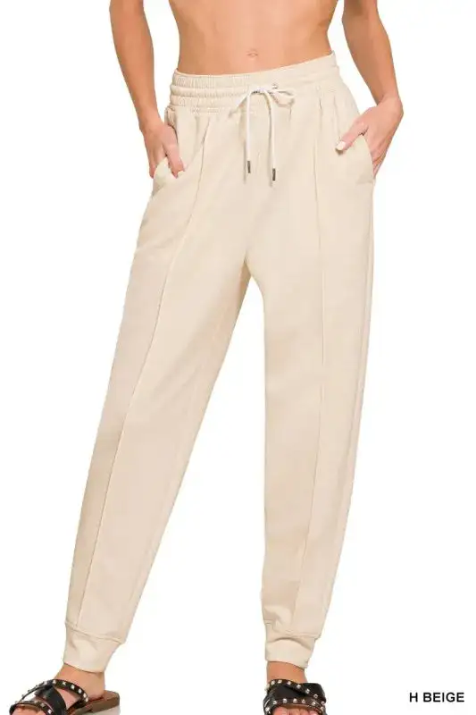 Drawstring Scuba Sweatpants Pocket Joggers Jogger Pants