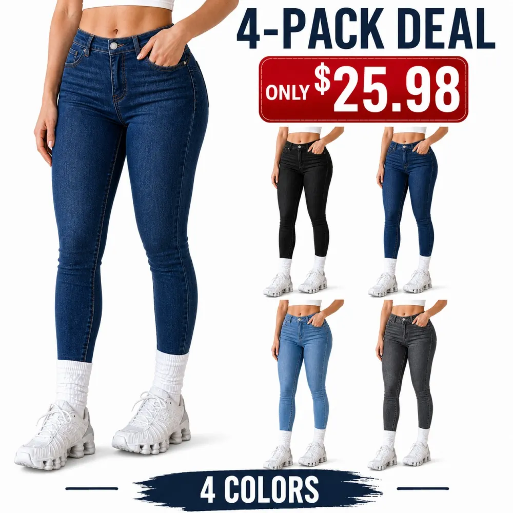 Women's High-Waist Stretch Skinny Jeans