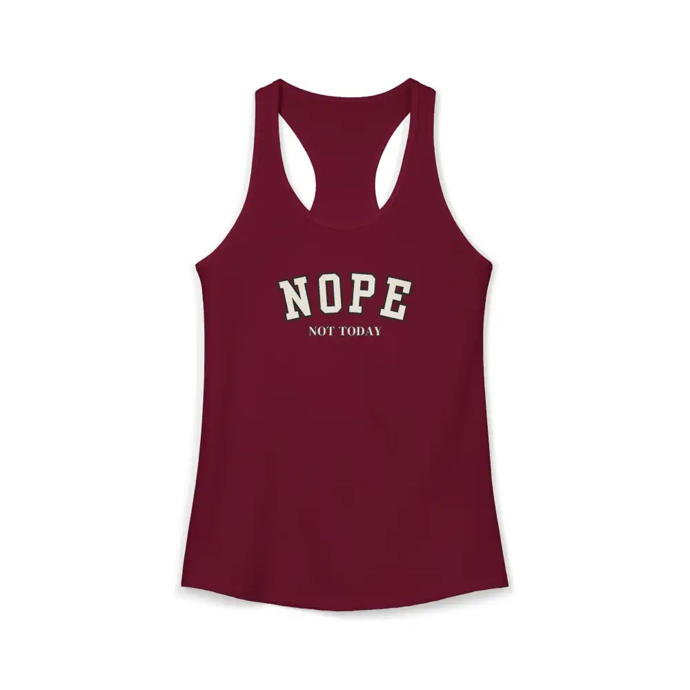 Not Today Graphic Racerback Tank