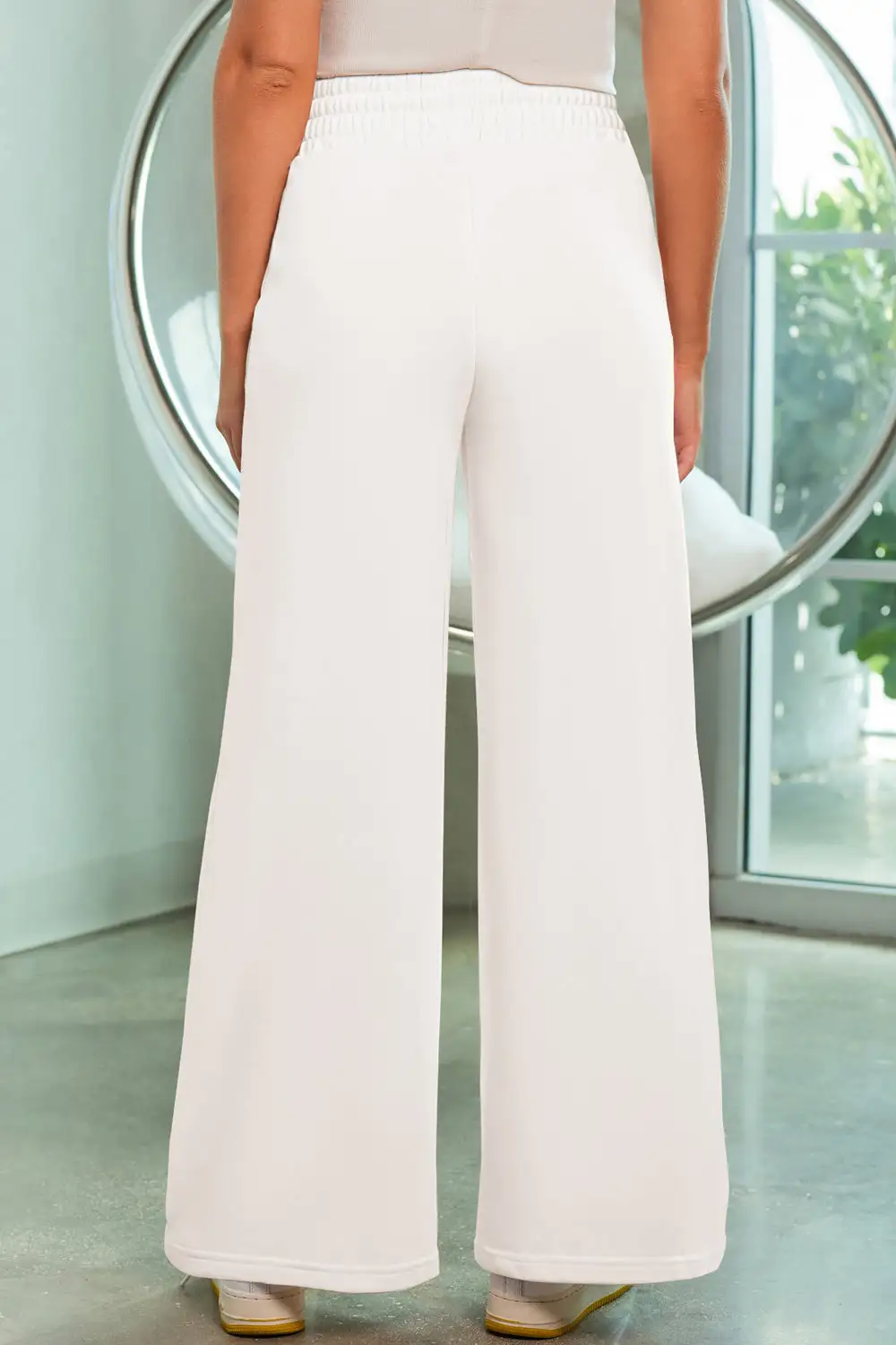 Clean Wide Leg Drawstring Pants