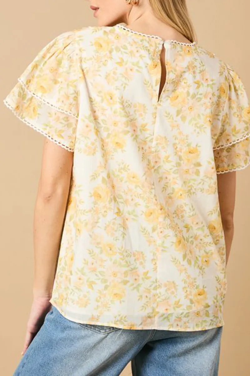 Casual Style Multi Crew Neck Blouse