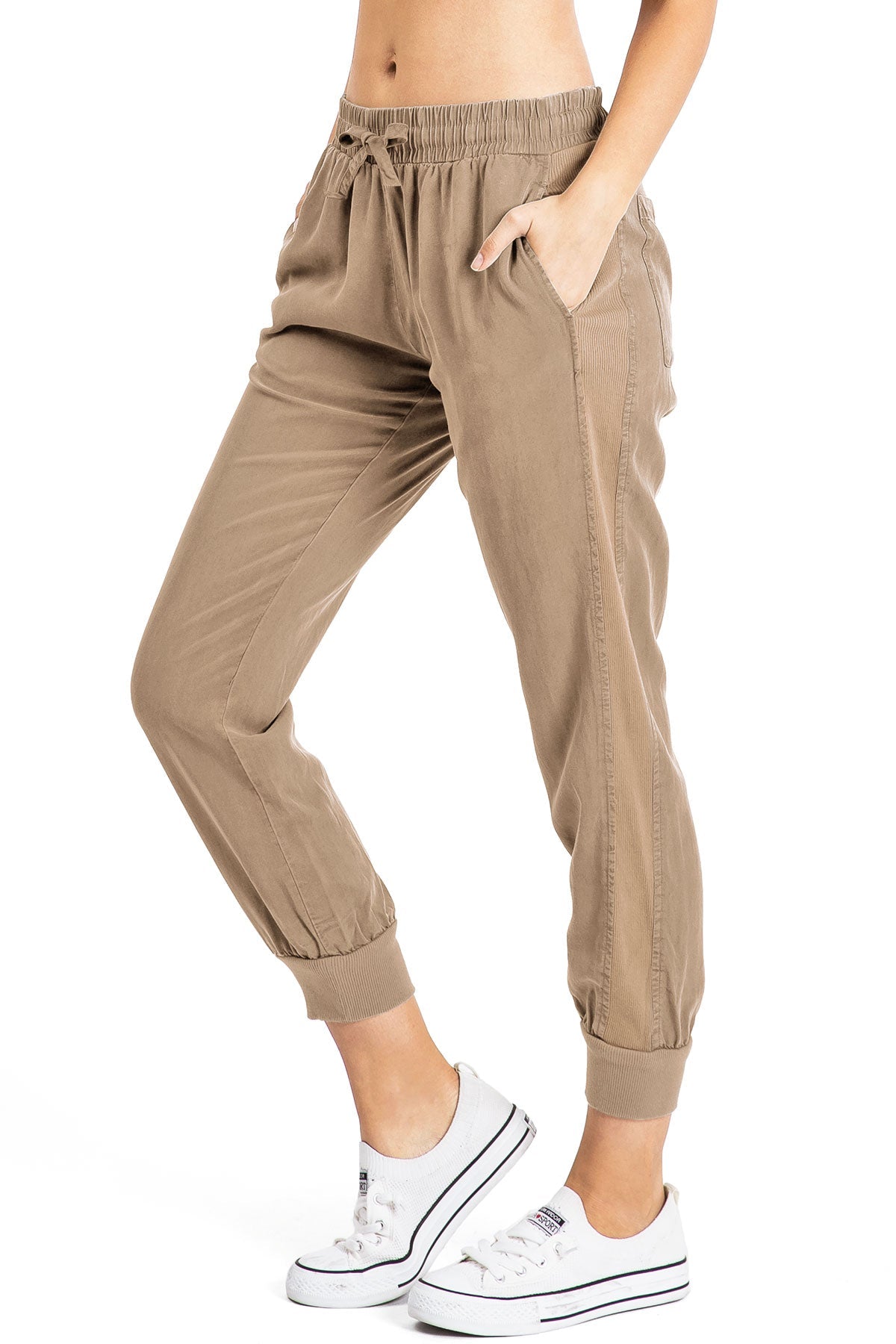 Olive Green Slim - Fit Jogger Pants