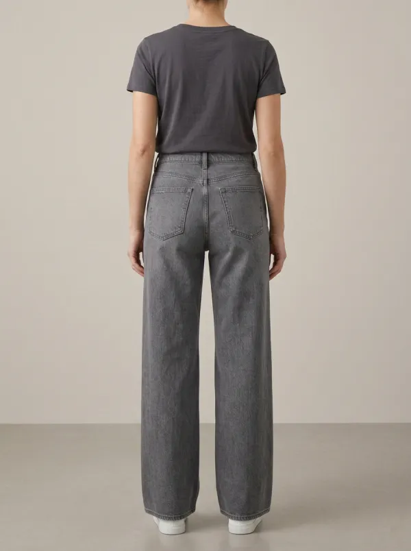 Timeless Wide-Leg Printed Denim Jeans