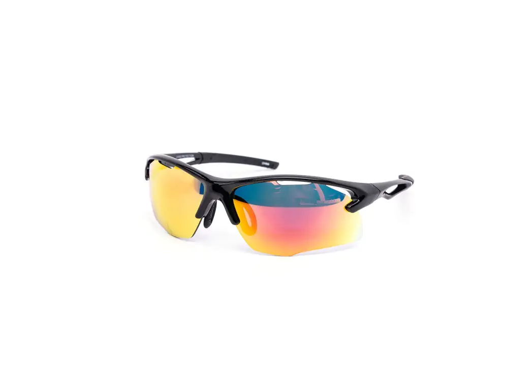 12-Pack Sport Wraparound Burnt Mirror Sunglasses