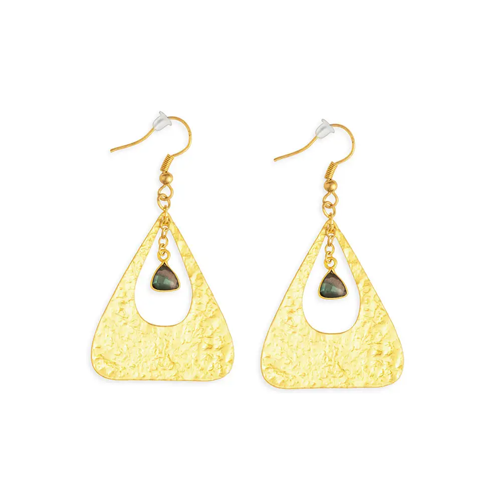 Timeless Streamlined Artful Stone Accent Earrings