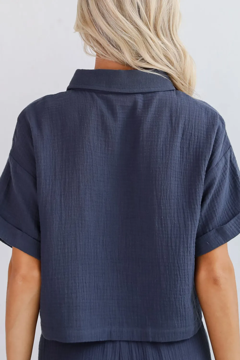 Perfect Charcoal Linen Blouse