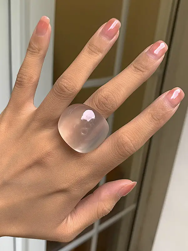 Geometric Resin Modern Statement Ring