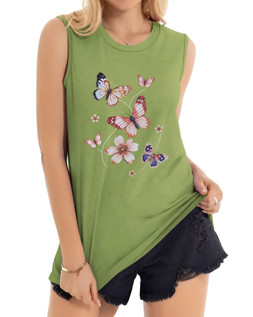 Butterfly Print Tank Top