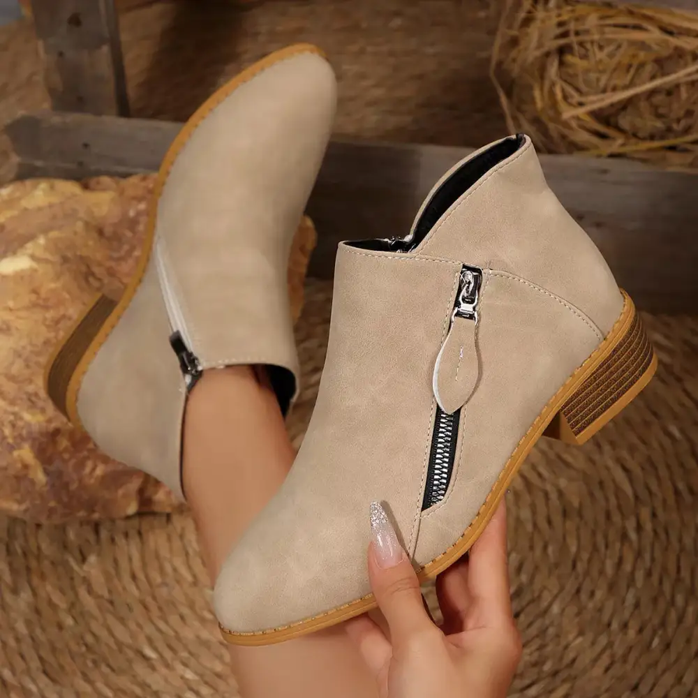 Block Heels Ankle Boots