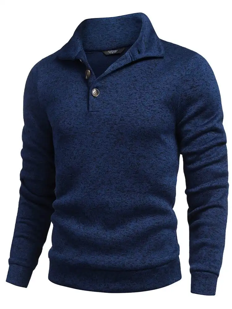 Casual Thermal Texured Knitted Sweatshirt Hoodie