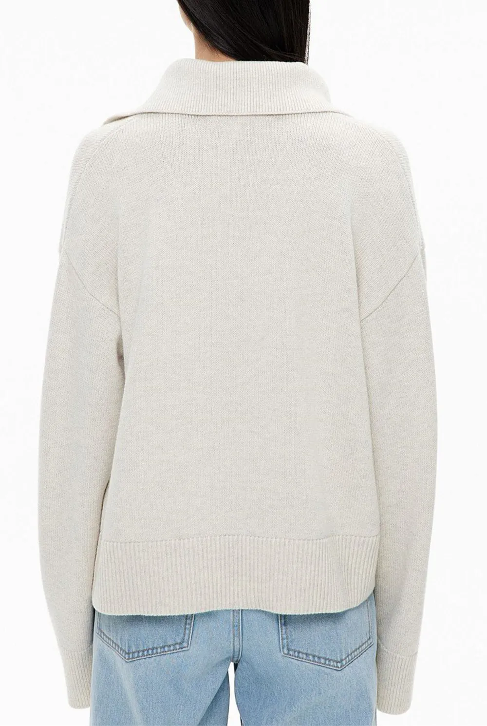 Deep V-Neck Blue Sweater