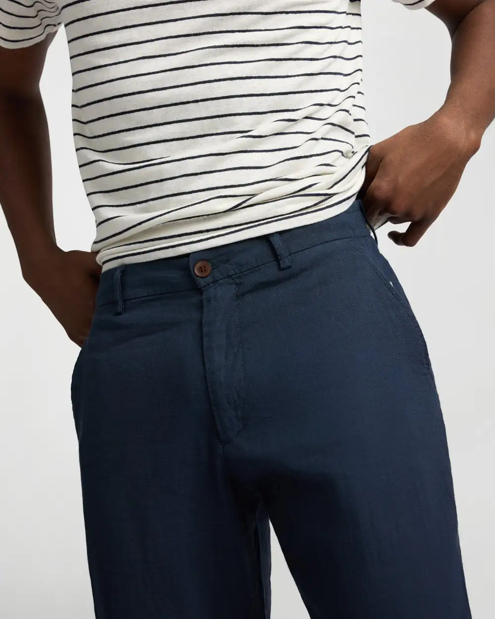 Stretch Linen Tailored Trousers