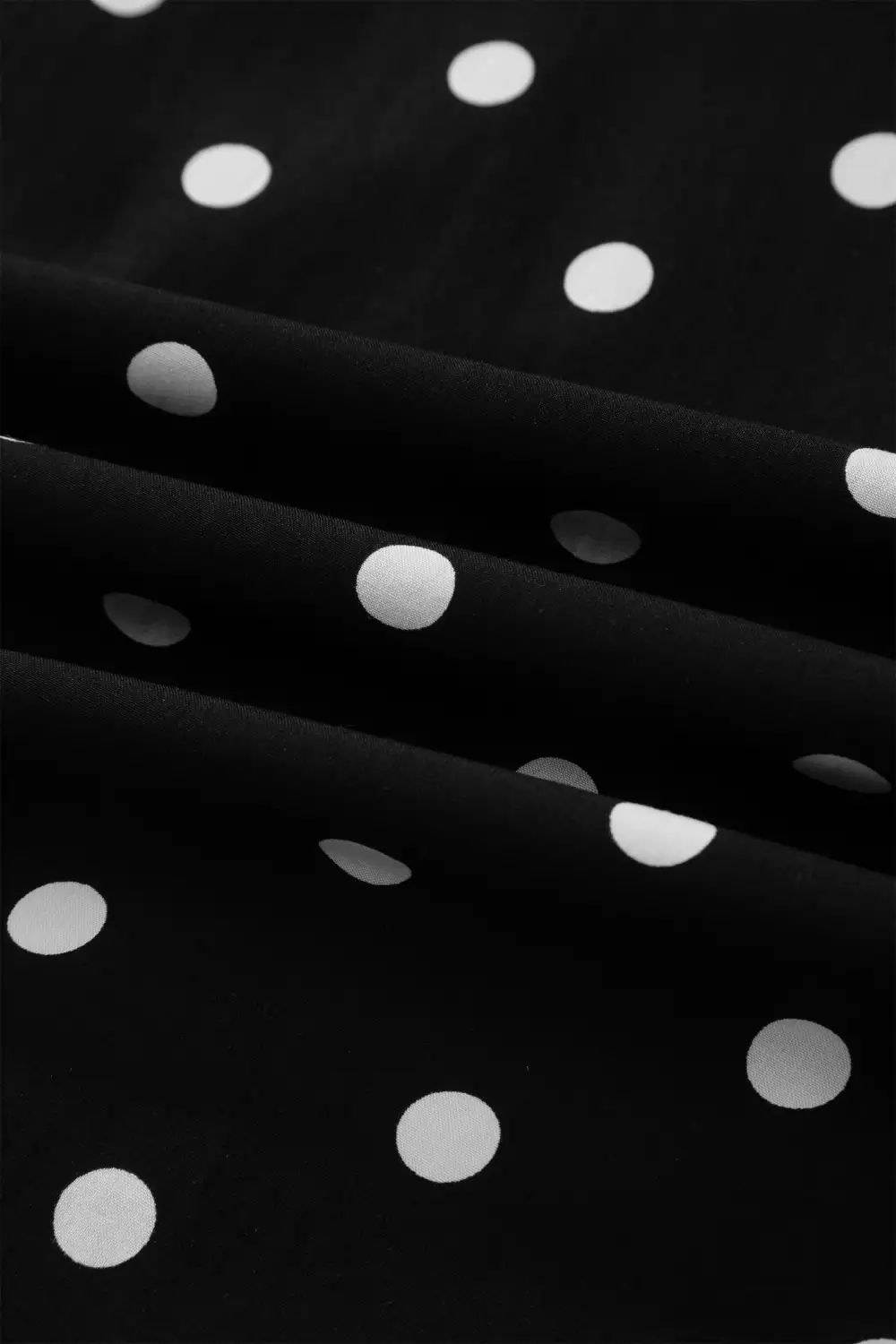 Polka Dot Printed V Neck Dress Casual