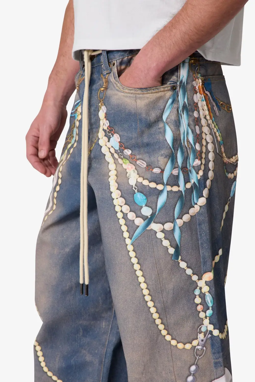 Chain Printed Jeans