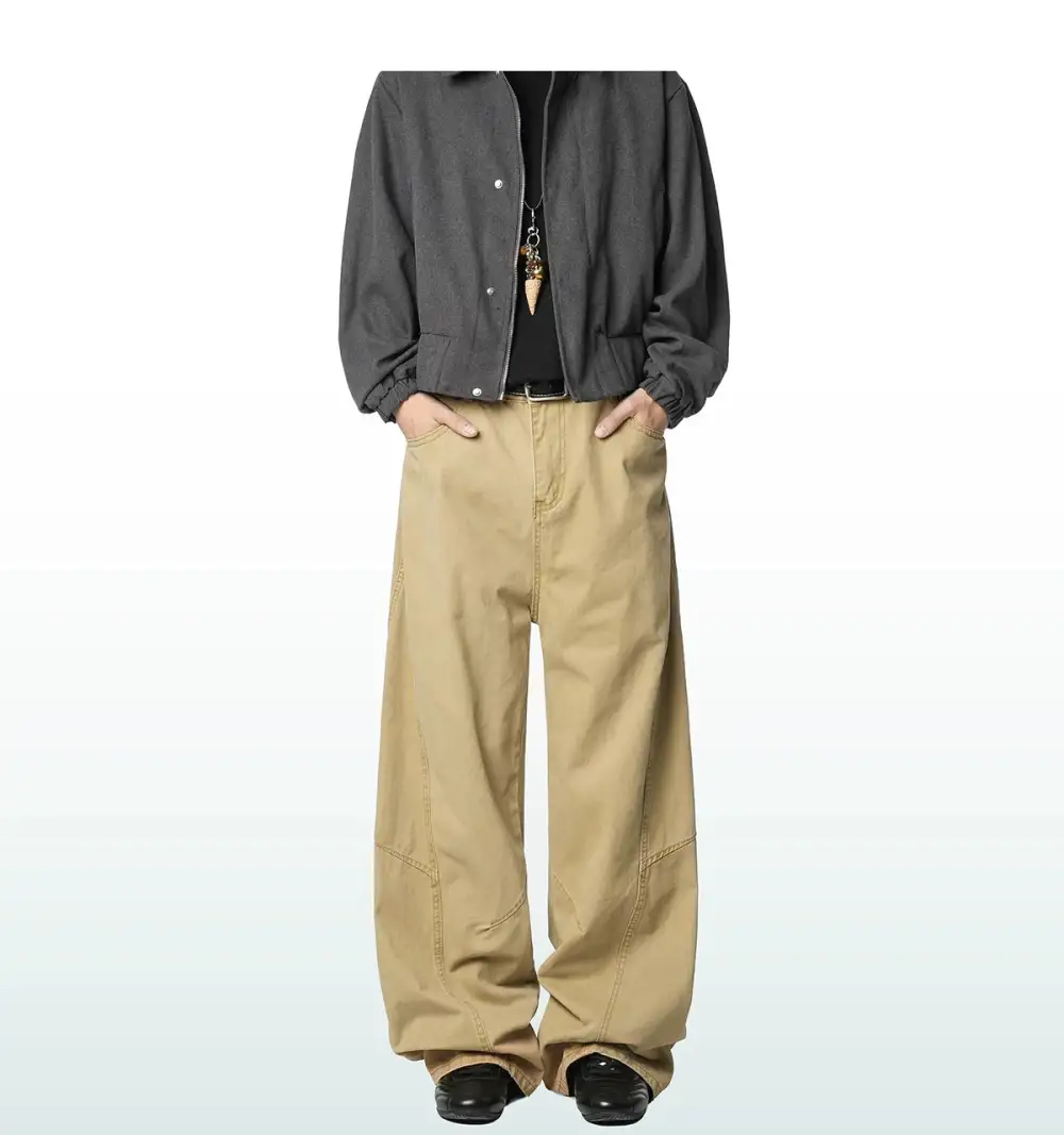 Wide Leg Cargo Trousers