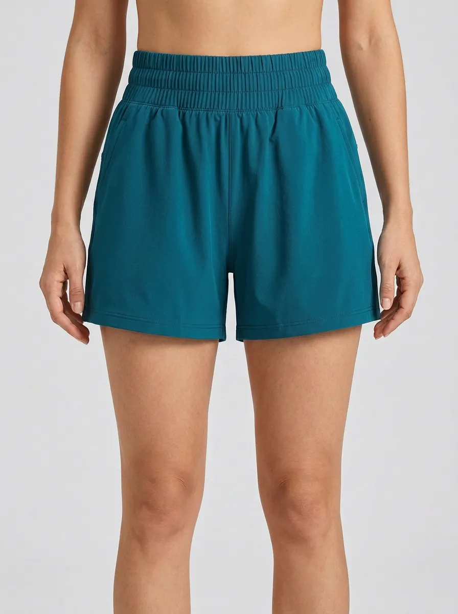 Women's High-Rise Elastic-Waist Athletic Shorts