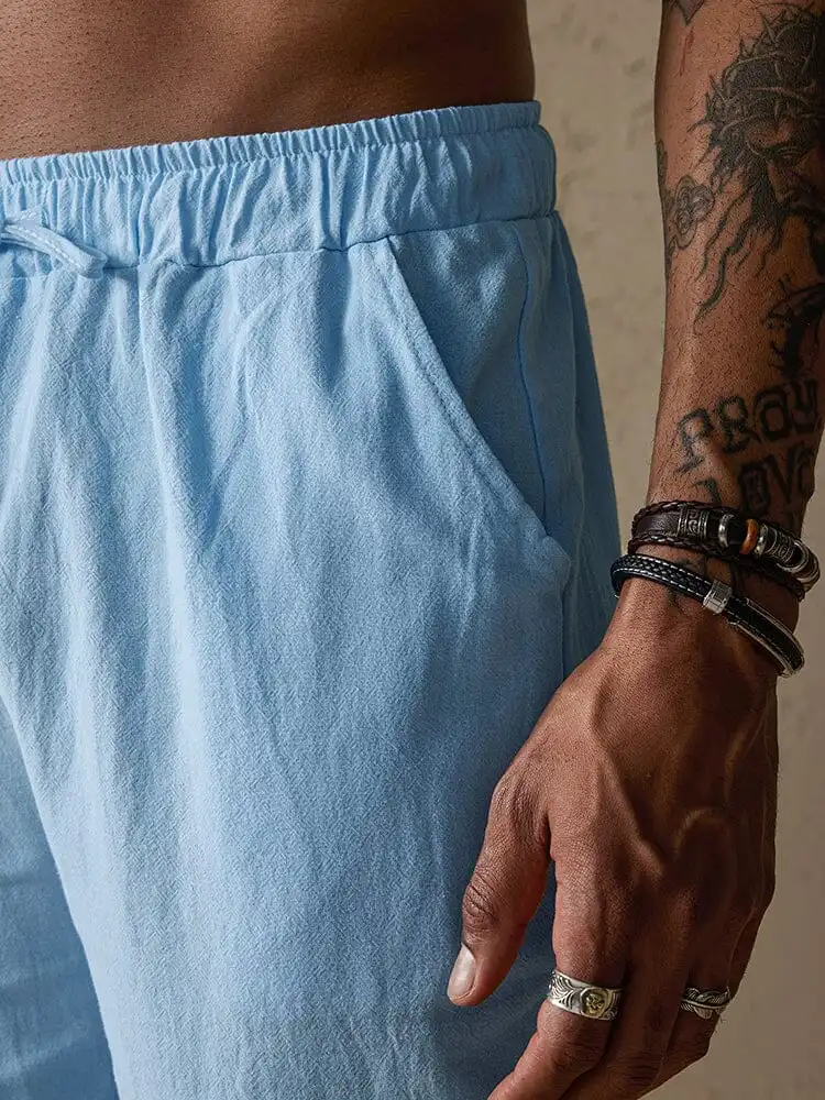 Men's Casual Cotton Drawstring Shorts