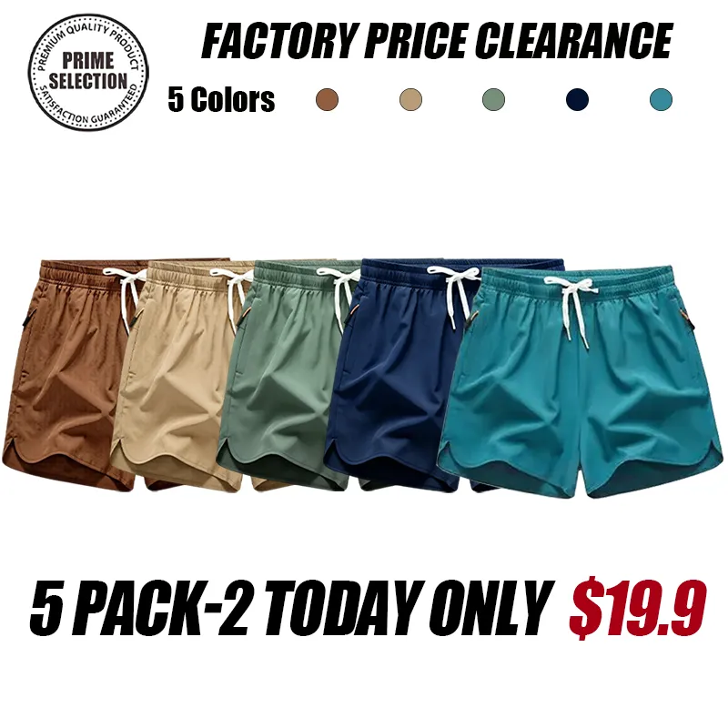 🔥 Men's Quick Dry Drawstring Shorts | Breathable Summer Beach Shorts