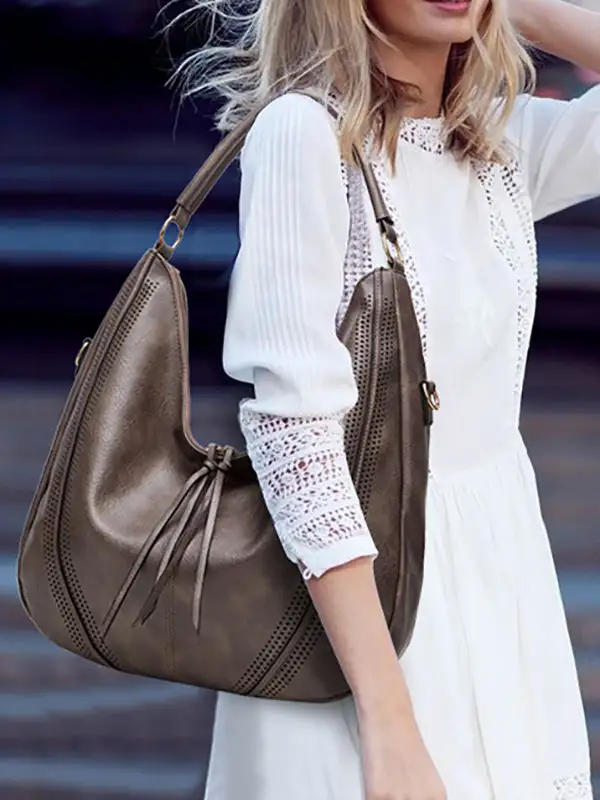 Modern Zip-Top Shoulder Bag