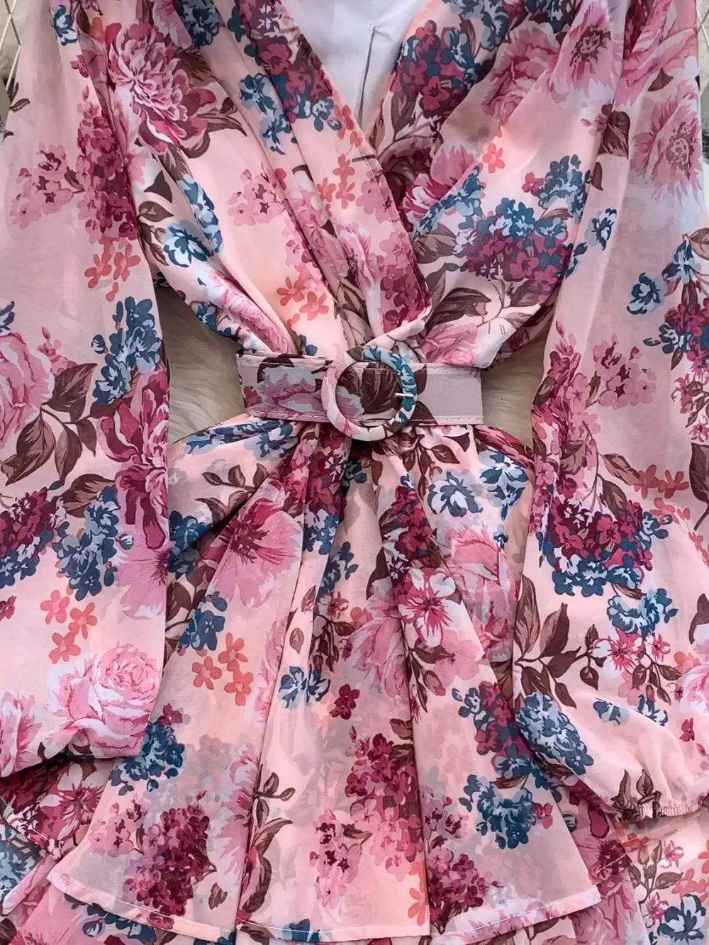 Everyday Print Ruffle Hem Mini Dress