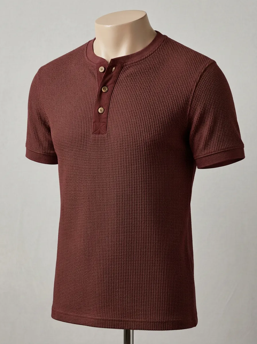 Classic Daily Men's Short-Sleeve Henley Shirt