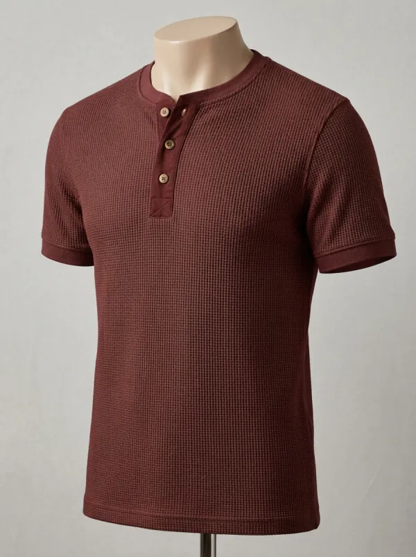 Classic Daily Men's Short-Sleeve Henley Shirt