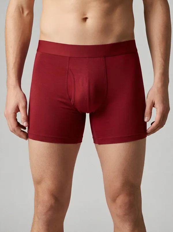 Mid-Thigh Men's Three-Pack Boxer Briefs